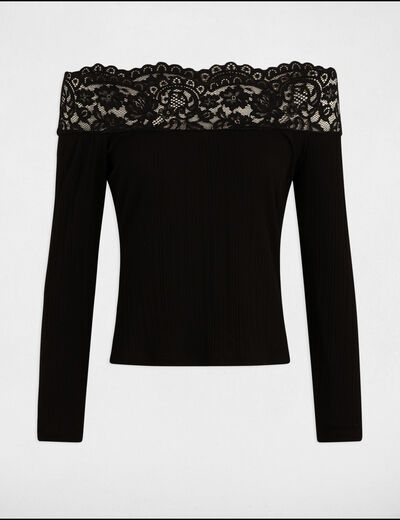 Long-sleeved t-shirt black women