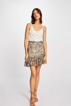 Jumper vest top with metal ornaments ivory women