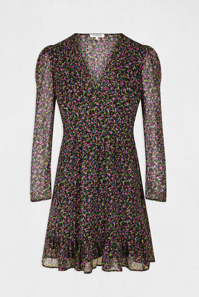 Loose straight dress abstract print multico ladies'