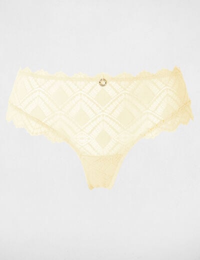 Lace shorts yellow women