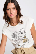 T-shirt with message white women
