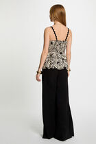 Printed top with straps multicolor women