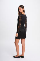Lace dress with v-neck black women