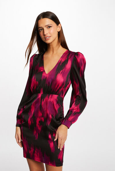 Straight dress with abstract print multico ladies'