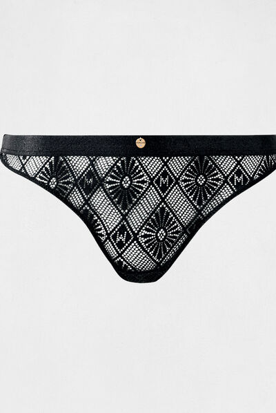 Lace brief black ladies'