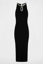 fitted knit dress Women black women Fitted knit dress Women black women