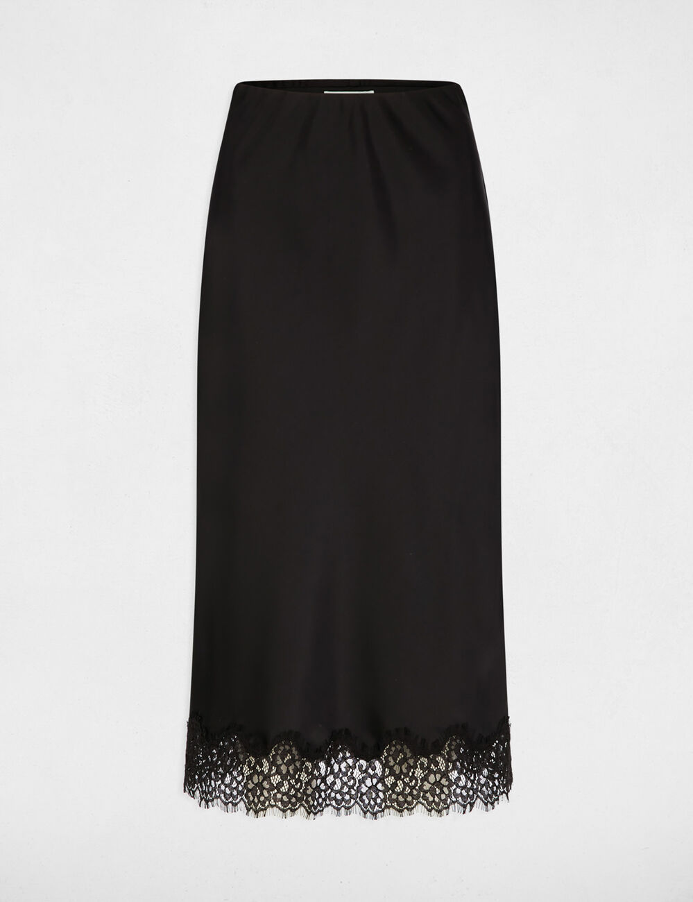 Long lace skirt black women