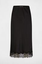 Long lace skirt black women