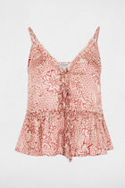 Printed top with straps multicolor women