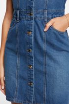 Robe courte ajustée en jean jean stone femme