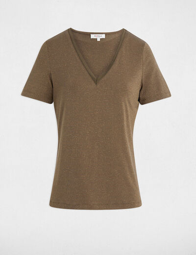 Short-sleeved t-shirt khaki green women