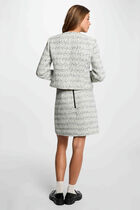 Short tweed skirt ivory women
