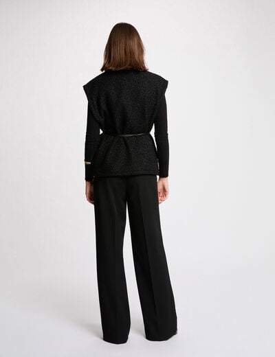 Sleeveless jacket black women