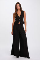 gilet sans manches col v noir femme Gilet sans manches col v noir femme