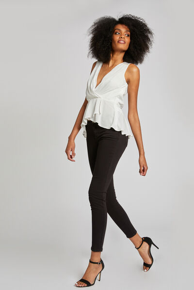 Standard rise skinny trousers black ladies'