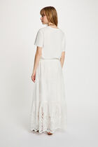 Maxi skirt lace detail white women