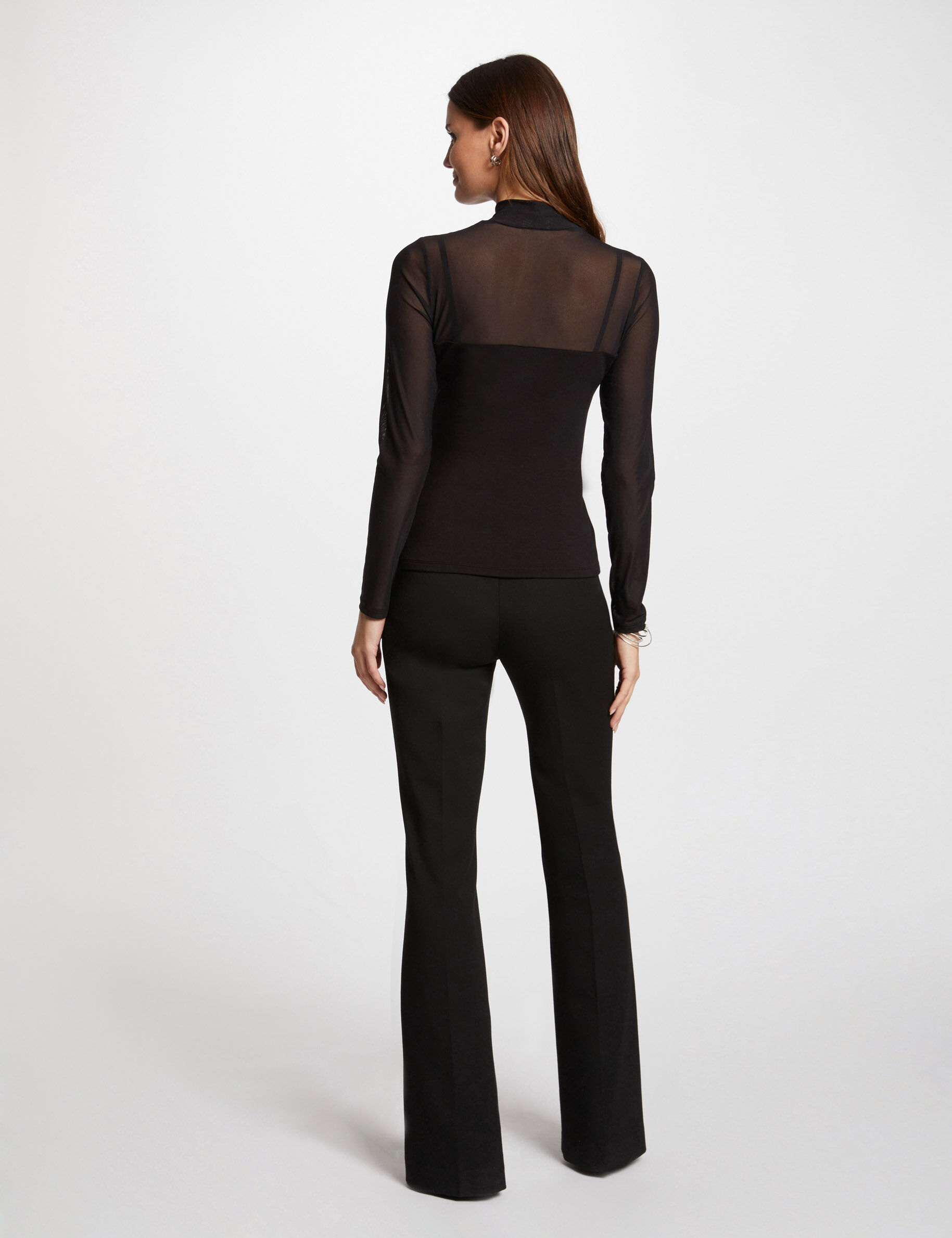 Long-sleeved t-shirt black women | Morgan