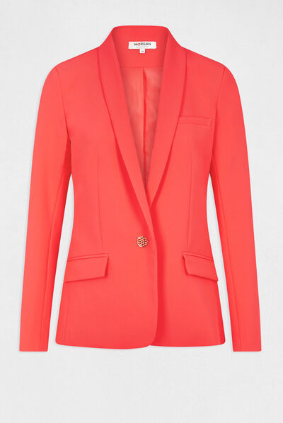 Buttoned waisted jacket orange ladies'