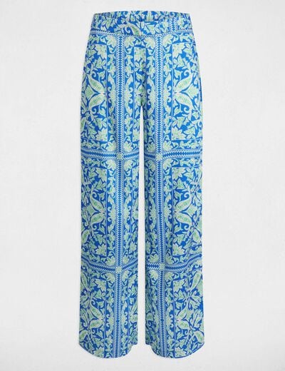 Printed wide-leg trousers multicolor women