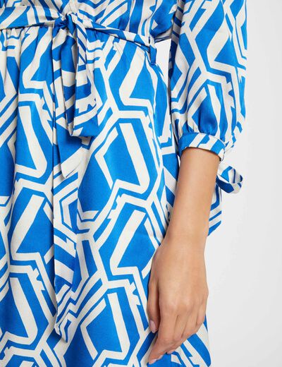 Printed mini A-line dress multicolored women