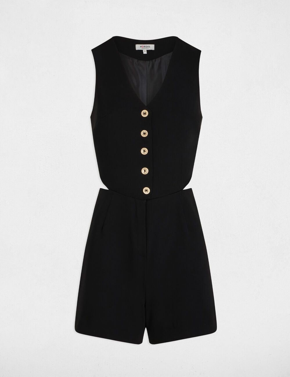 Sleeveless playsuit black women