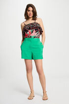 Printed top with ruffles multicolor women
