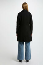 Double breasted coat black women