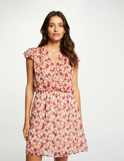 A-line dress abstract print multico ladies'