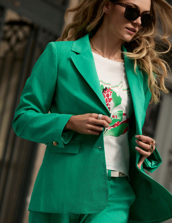 loose blazer emerald green women Loose blazer emerald green women