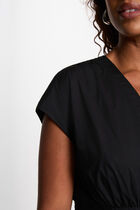 Mid-length dress with V-neck black women