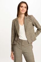 Checked waisted blazer multicolored women