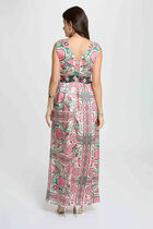 Fitted long dress multicolor women