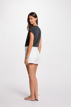 Short sleeve T-shirt dark grey women