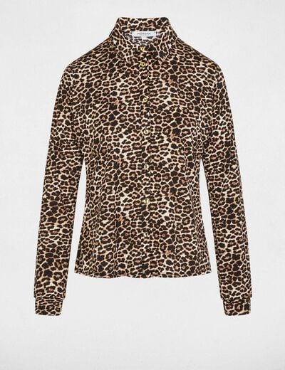 Straight shirt with notch collar multicolor women