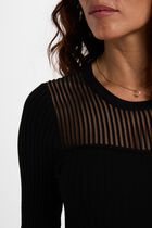 Long openwork dress black women