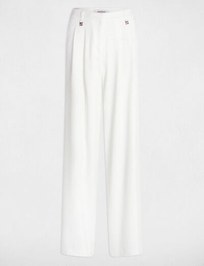 Loose wide leg trousers white women