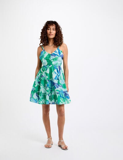 Printed A-line mini dress multicolor women