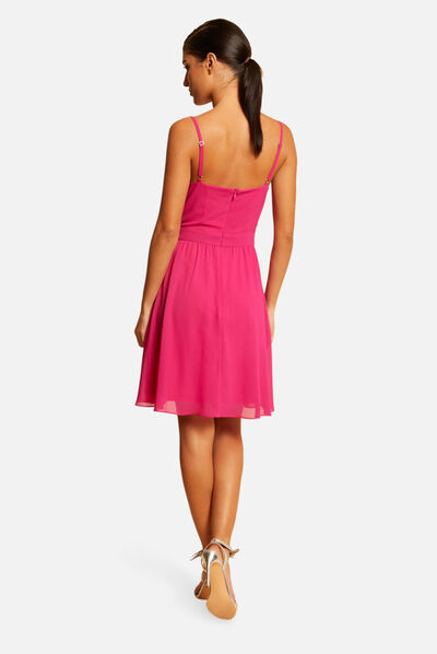 Skater dress with wrap-over neckline  ladies'