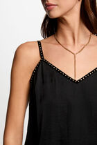 Top thin straps and studs black women