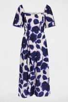 Robe longue droite imprimée multicolore femme