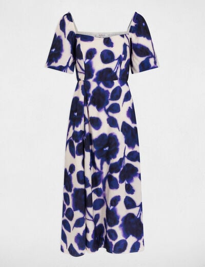 Printed maxi straight dress multicolor women