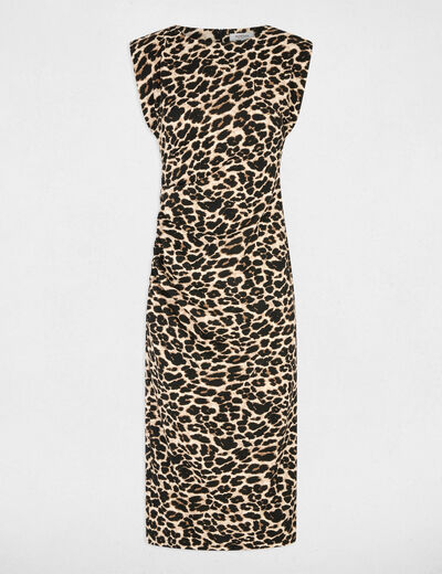 Sleeveless knitted dress multicolor women