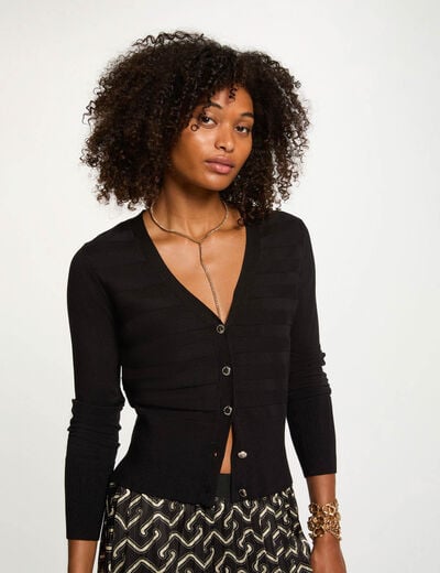 Long-sleeved cardigan black women