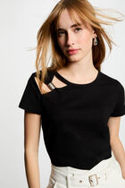 Short-sleeved t-shirt black women