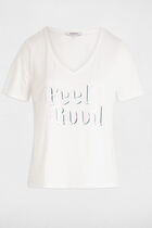 Slogan T-shirt white women