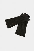Gants avec strass noir femme