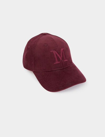 Corduroy cap plum women