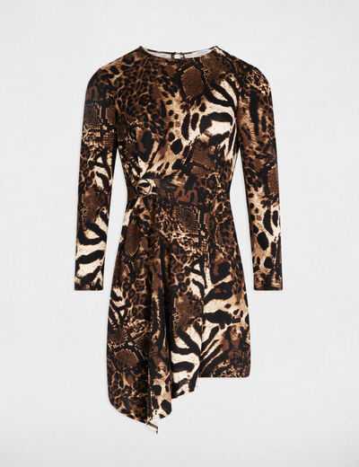 Printed A-line mini dress multicolor women