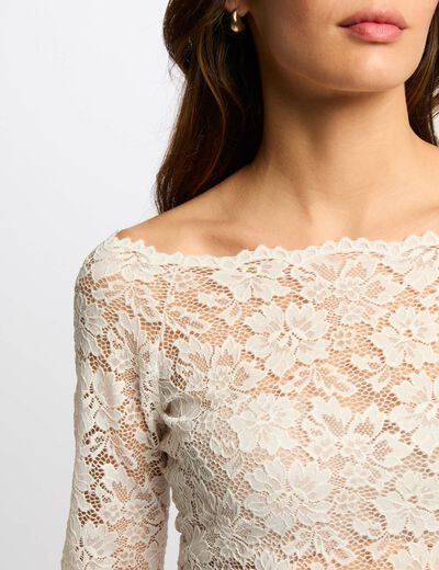 Long-sleeved t-shirt white women