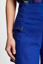 Fitted shorts with flaps electric blue women